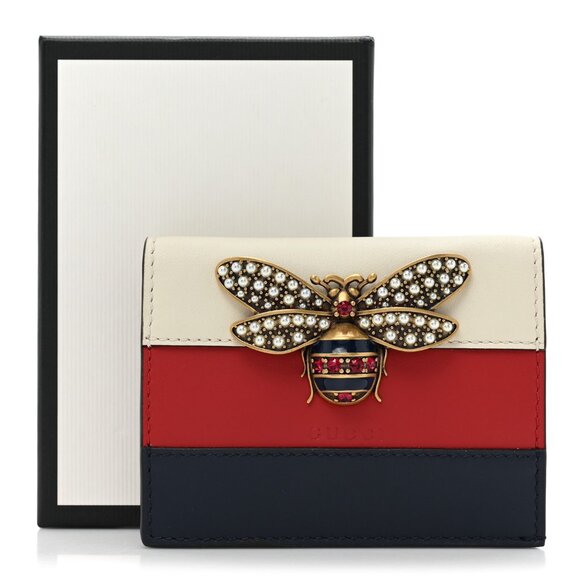 💯 Authentic Discontinued 🐝 GUCCI 🐝 Calfskin Queen Margaret Card Case Wallet - Picture 14 of 14